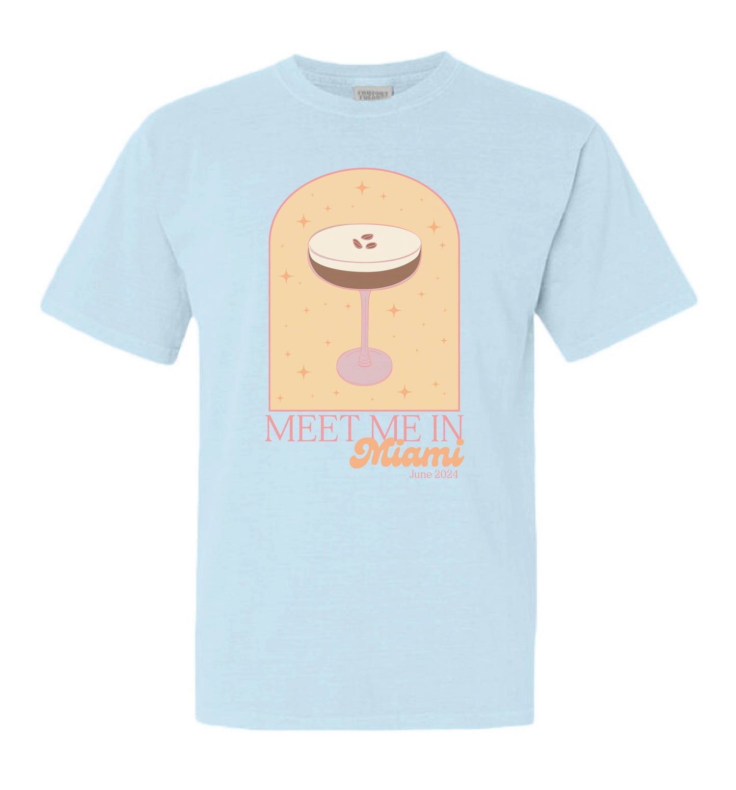 MEET ME IN MIAMI TEE - CHAMBRAY