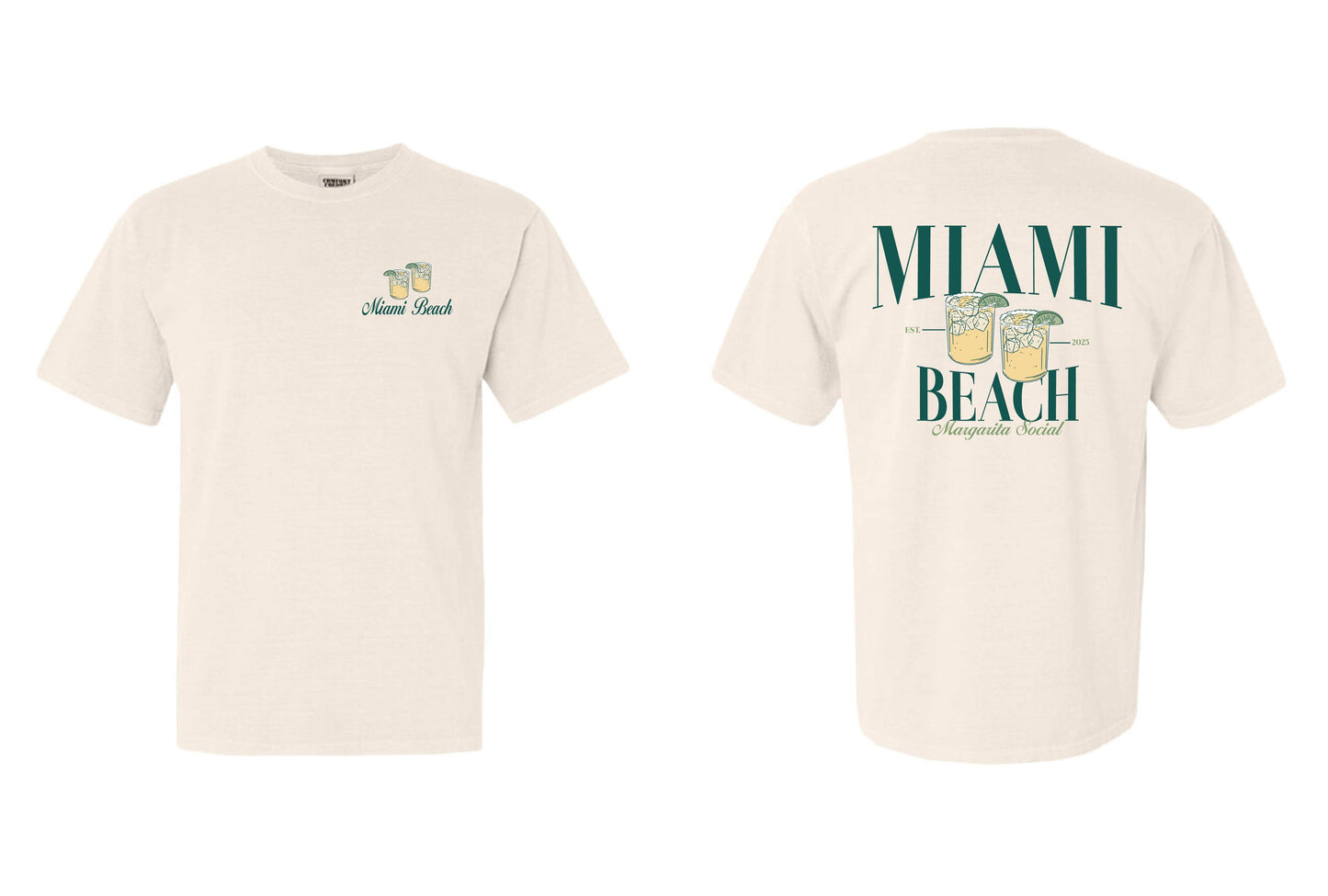 MIAMI BEACH TEE - Ivory