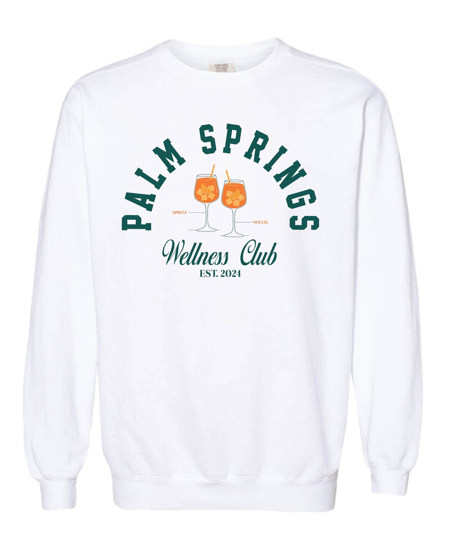Palm Springs Wellness Club White Crewneck