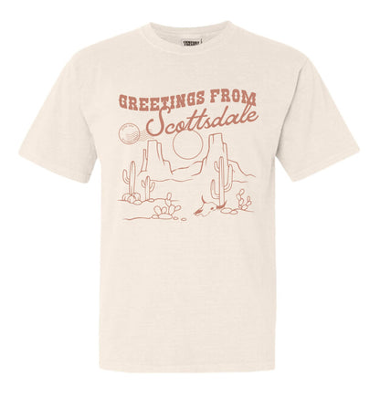 SCOTTSDALE GREETINGS TEE - Ivory