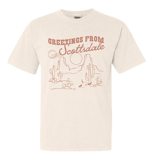 SCOTTSDALE GREETINGS TEE - Ivory