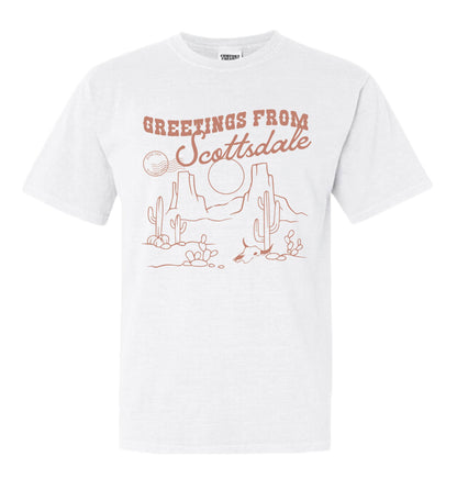 SCOTTSDALE GREETINGS TEE - White