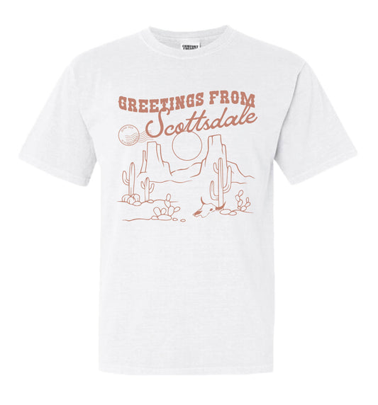 SCOTTSDALE GREETINGS TEE - White
