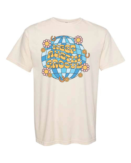 KEEP AUSTIN GROOVY TEE - Ivory