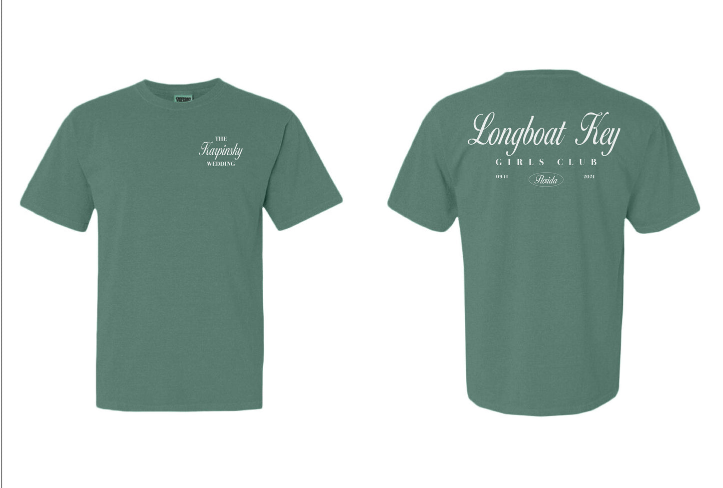 LONGBOAT KEY LIGHT GREEN TEE