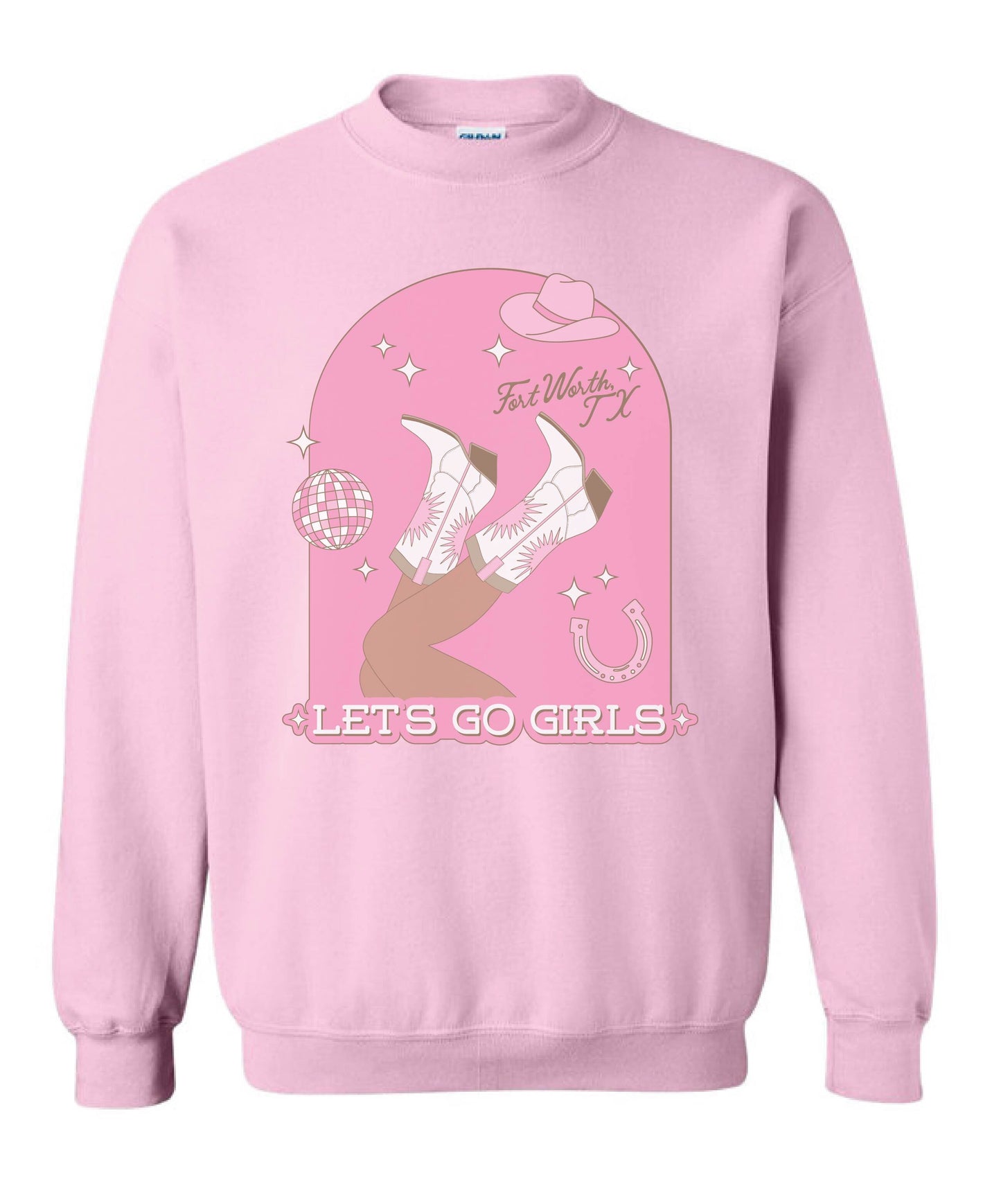 LET'S GO GIRLS CREW - Light Pink