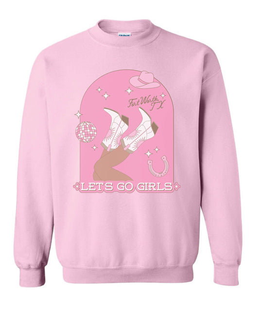 LET'S GO GIRLS CREW - Light Pink