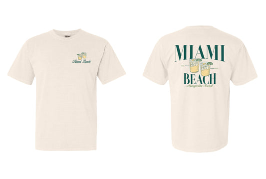 MIAMI BEACH TEE - Ivory