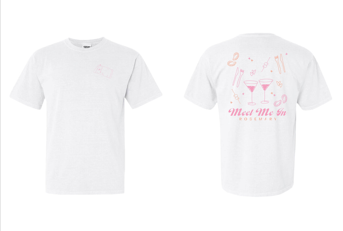MEET ME IN ROSEMARY TEE - White