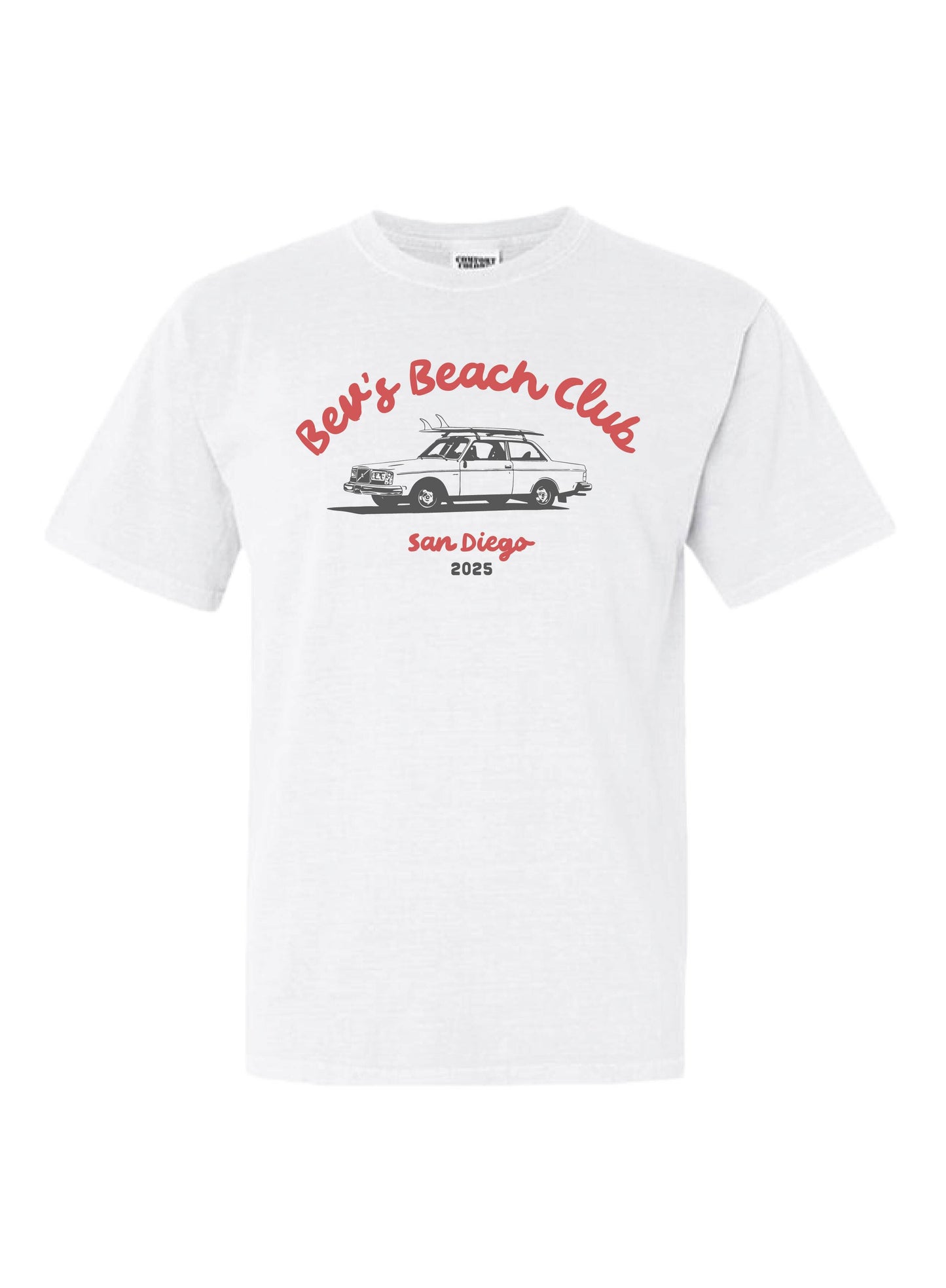 BEV'S BEACH CLUB TEE - WHITE