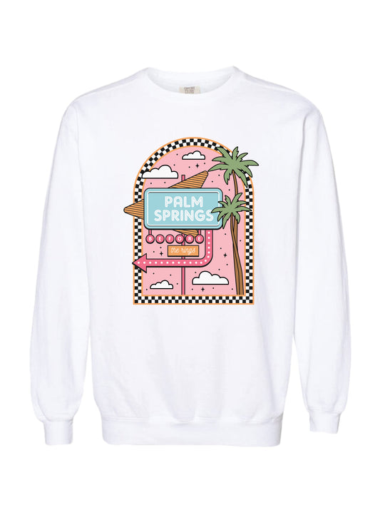 Palm Springs White Crewneck